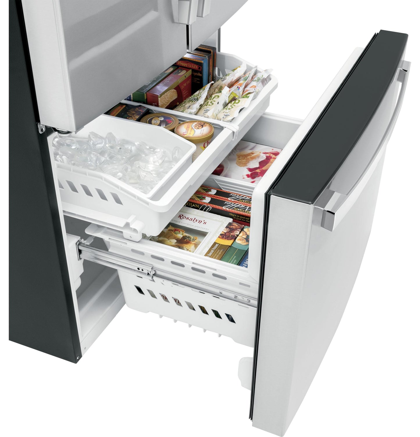 GNE27JYMFS GE ENERGY STAR 27.0 Cu. Ft. Fingerprint Resistant French-Door Refrigerator