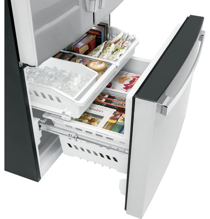 GNE27JYMFS GE ENERGY STAR 27.0 Cu. Ft. Fingerprint Resistant French-Door Refrigerator