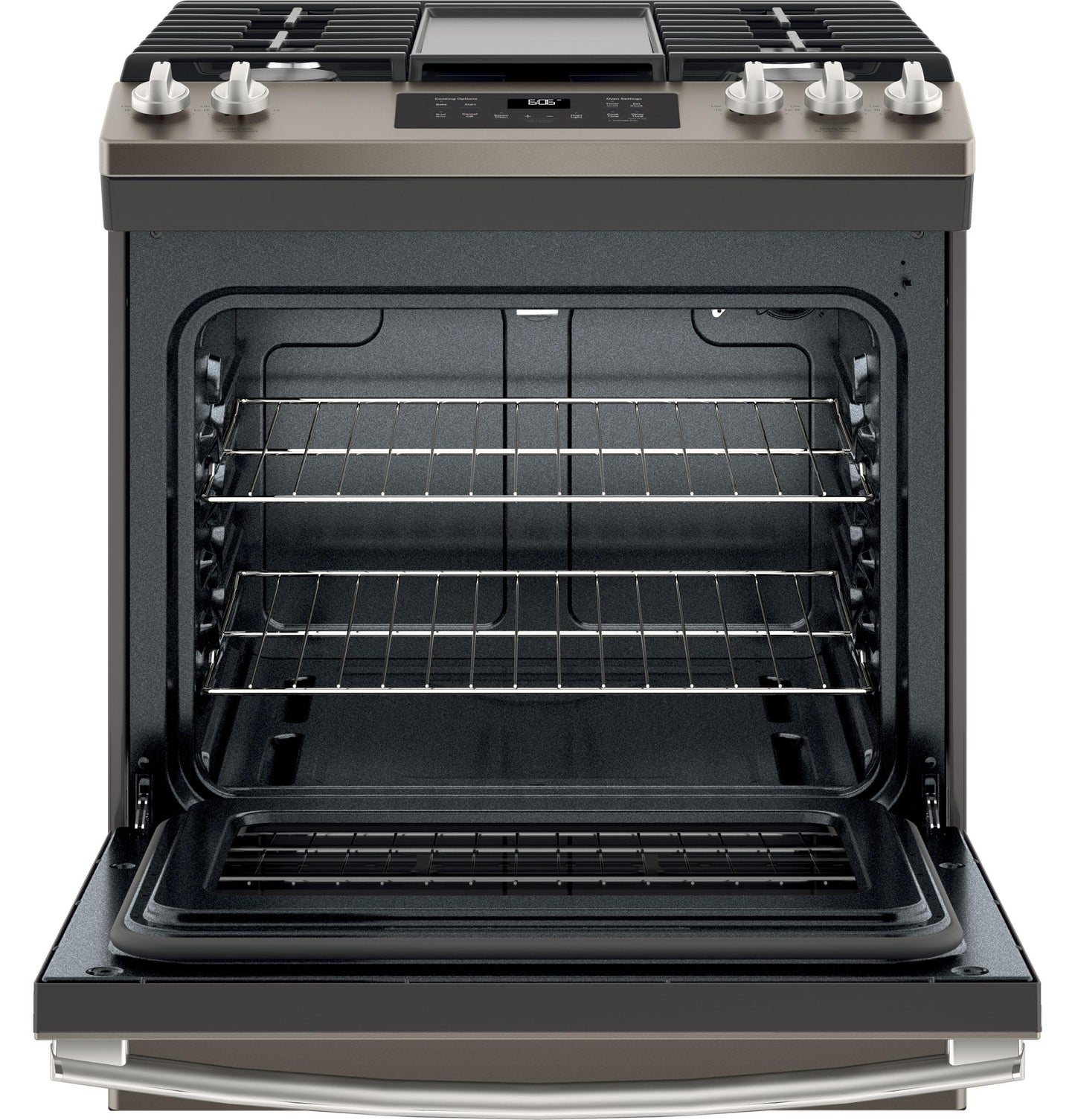 GE® 30" Slide-In Front Control Gas Range