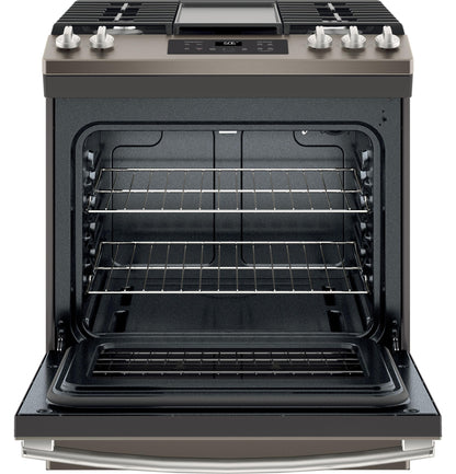 GE® 30" Slide-In Front Control Gas Range