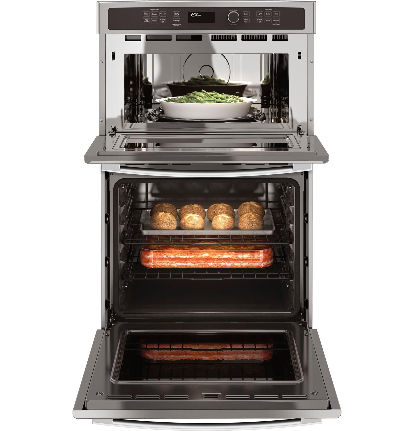 JK3800SHSS GE® 27" Built-In Combination Microwave/Thermal Wall Oven