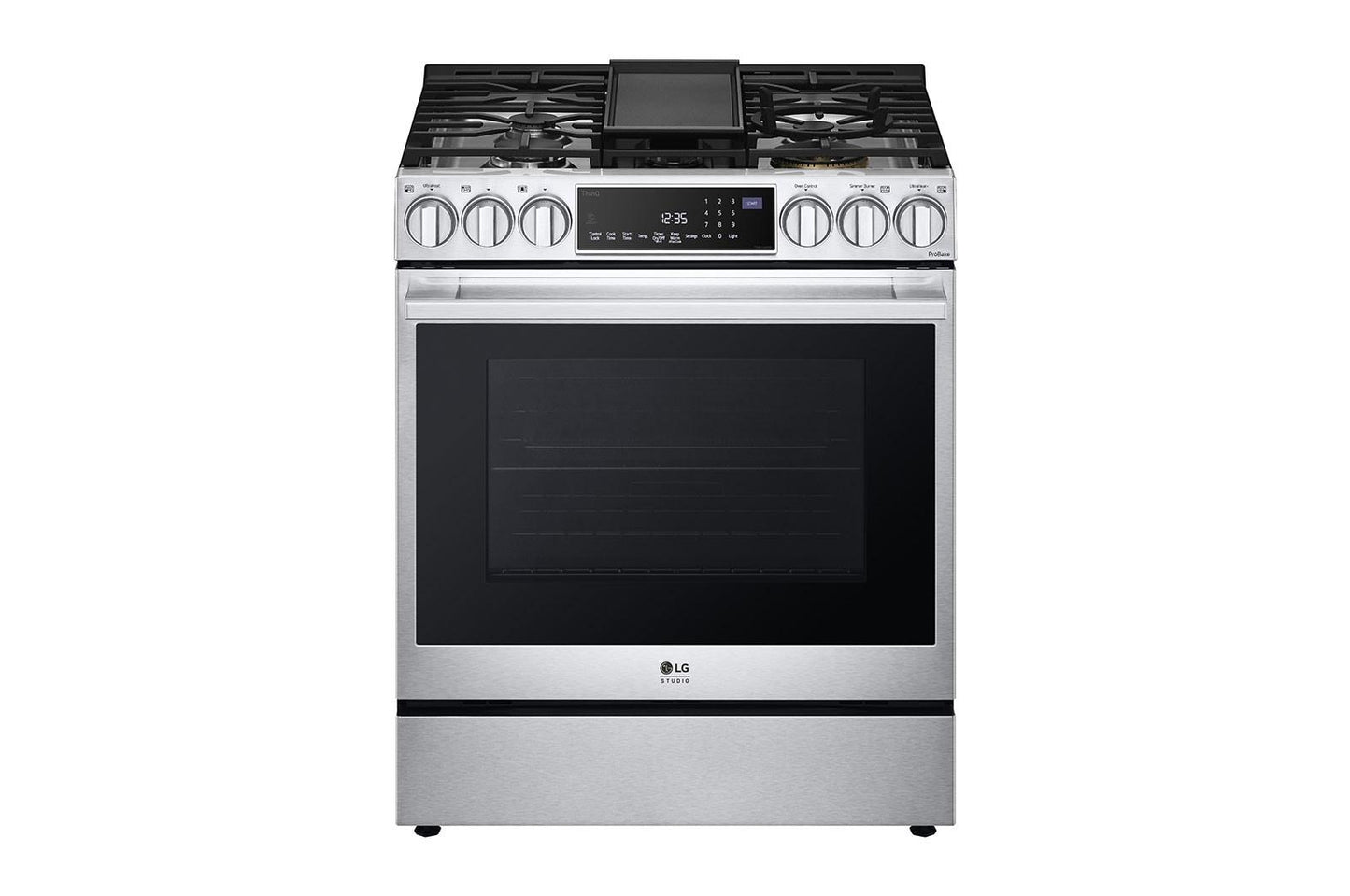 LSGS6338F LG STUDIO 6.3 cu. ft. InstaView® Gas Slide-in Range with ProBake Convection® and Air Fry