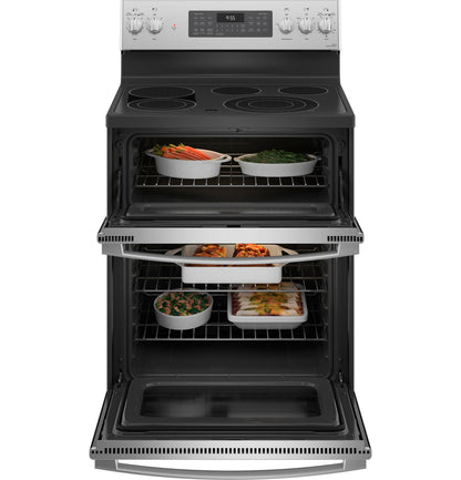 PB965YPFS GE Profile™ 30" Smart Free-Standing Electric Double Oven Convection Range with No Preheat Air Fry