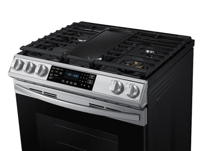 Samsung 6.0 cu. ft. Smart Slide-in Gas Range with Air Fry in Stainless Steel