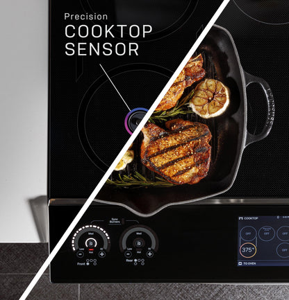 PHS93XYPFS GE Profile™ 30" Smart Slide-In Front-Control Induction Fingerprint Resistant Range with In Oven Camera