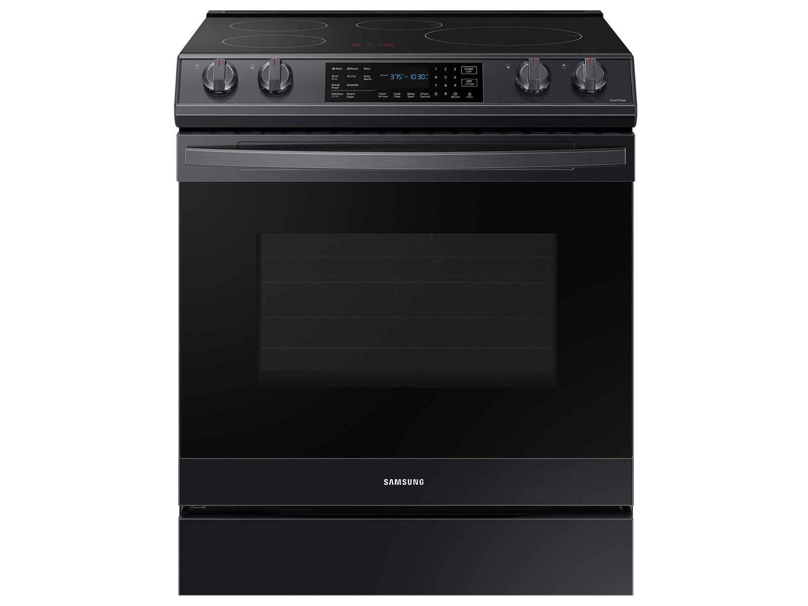 6.3 cu. ft. Smart Rapid Heat Induction Slide-in Range with Air Fry & Convection+ in Black Stainless Steel