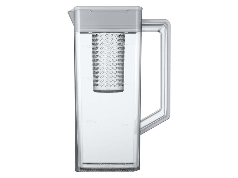 Bespoke 4-Door French Door Refrigerator (23 cu. ft.) with AutoFill Water Pitcher in White Glass