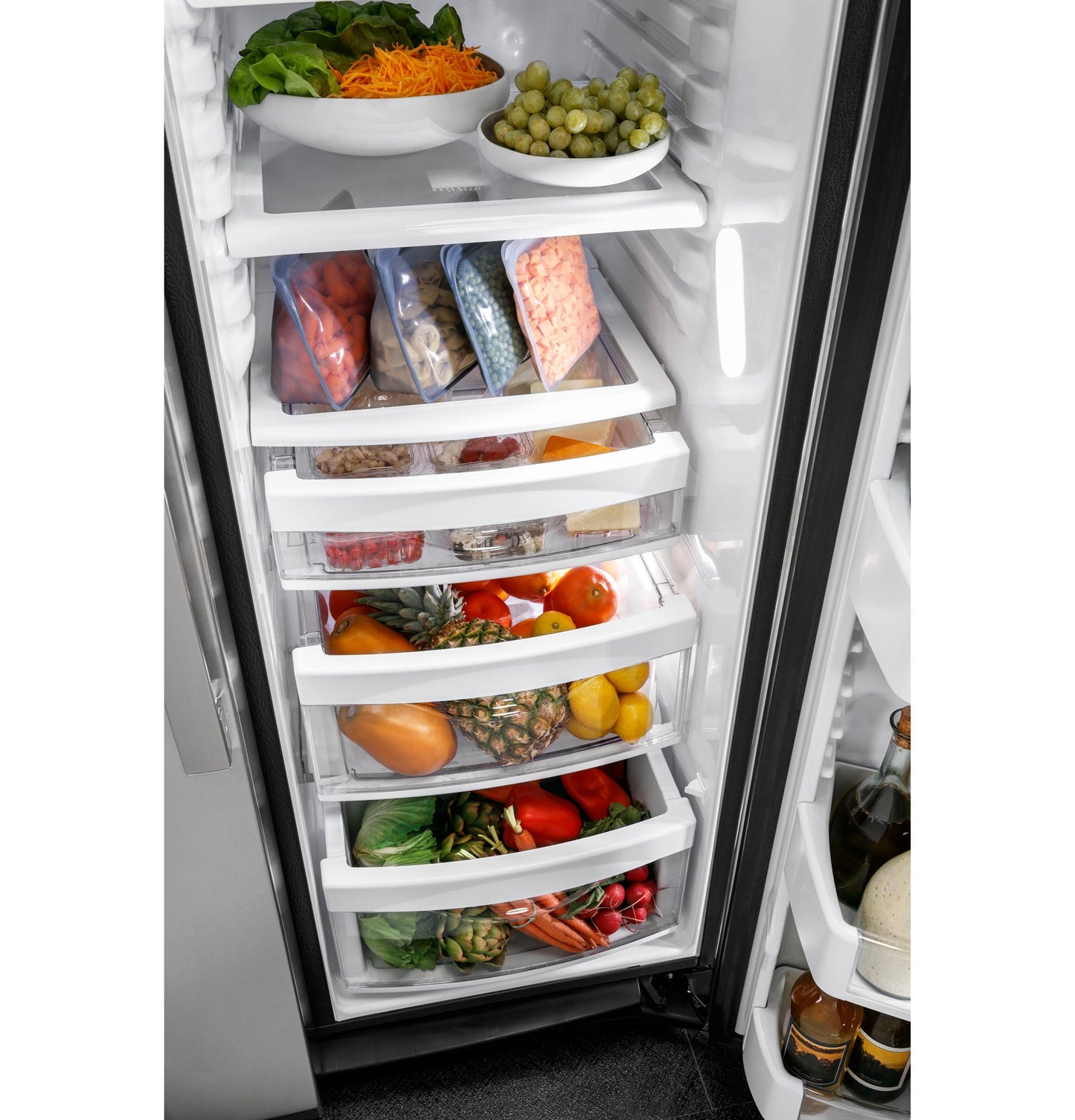 PZS22MYKFS GE Profile™ 21.9 Cu. Ft. Counter-Depth Side-By-Side Refrigerator