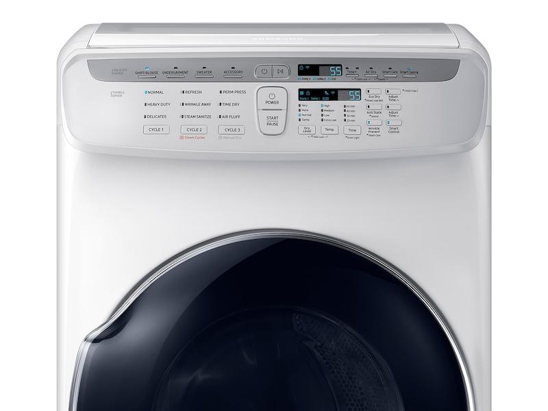 Samsung DVG55M9600W 7.5 cu. ft. Smart Gas Dryer with FlexDry™ in White