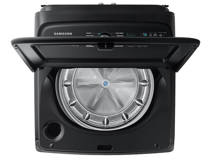 5.2 cu. ft. Large Capacity Smart Top Load Washer with Super Speed Wash in Brushed Black