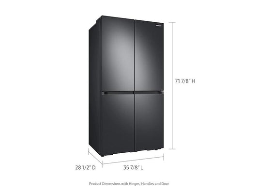 Samsung 23 cu. ft. Smart Counter Depth 4-Door Flex™ refrigerator with AutoFill Water Pitcher and Dual Ice Maker in Black Stainless Steel