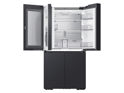 Samsung Bespoke Counter Depth 4-Door Flex™ Refrigerator (23 cu. ft.) in Matte Black Steel