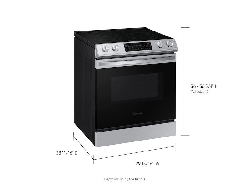 6.3 cu. ft. Smart Slide-in Electric Range with Convection in Stainless Steel