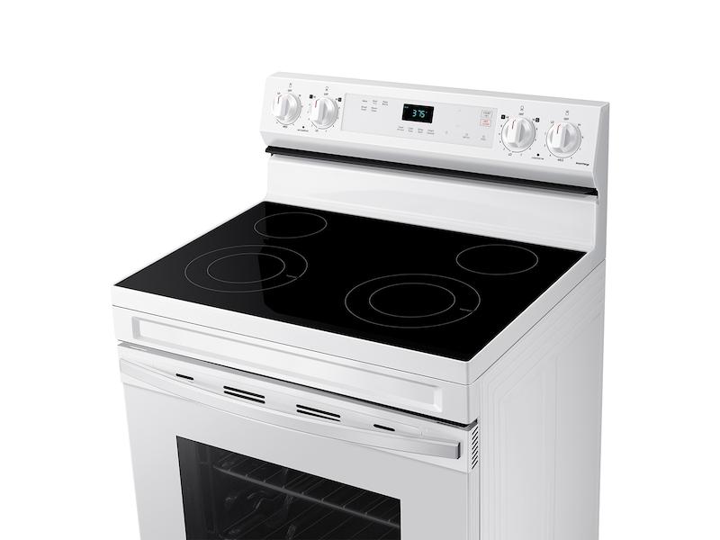 6.3 cu. ft. Smart Freestanding Electric Range with Steam Clean in White