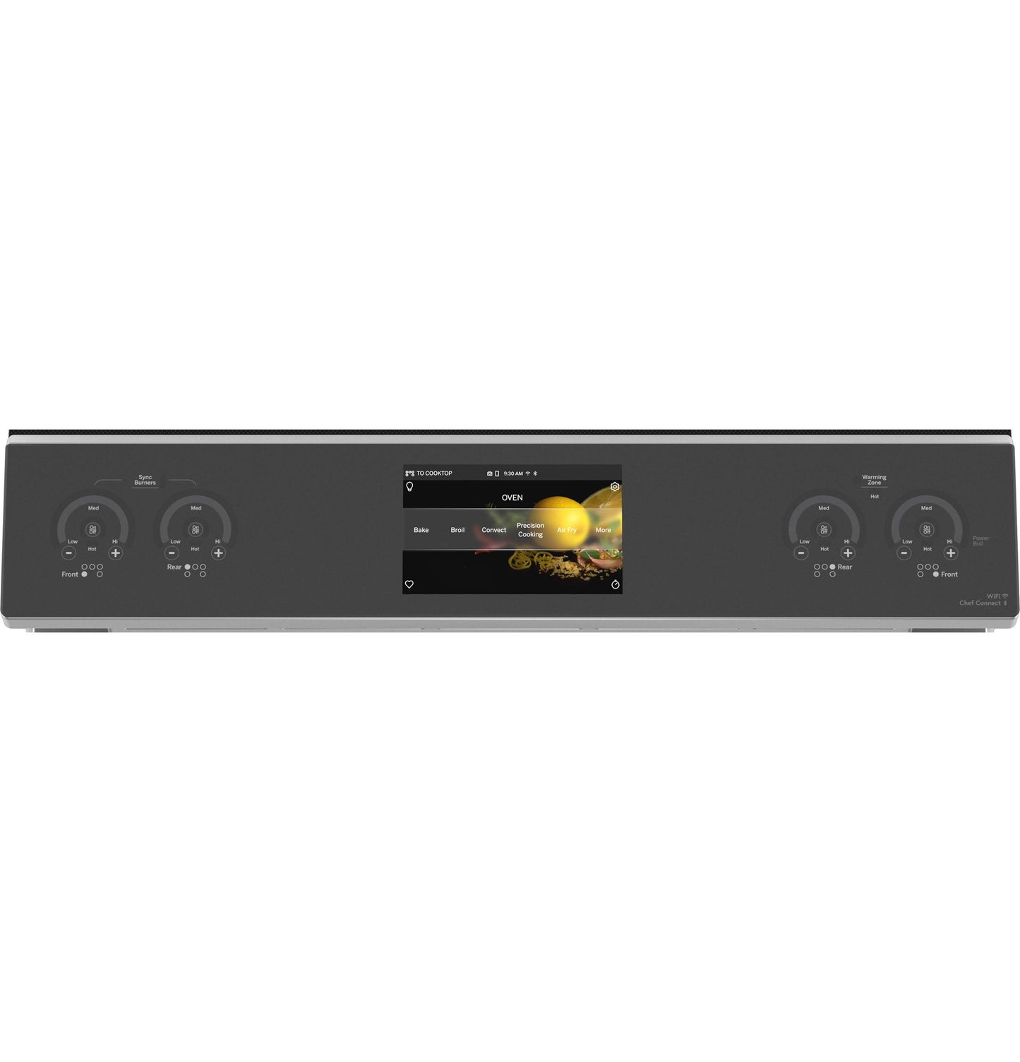 PHS93XYPFS GE Profile™ 30" Smart Slide-In Front-Control Induction Fingerprint Resistant Range with In Oven Camera