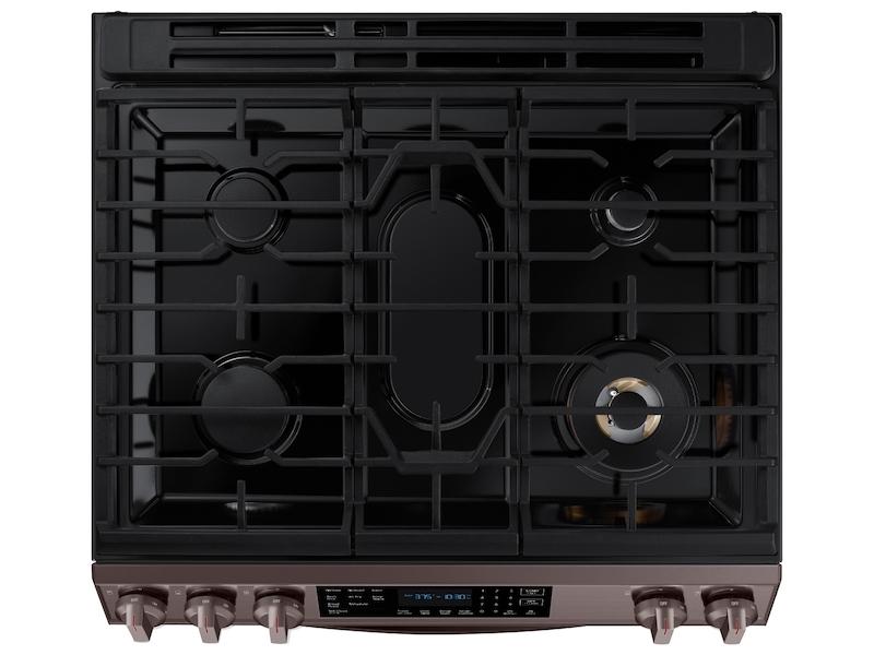 Samsung 6.0 cu ft. Smart Slide-in Gas Range with Air Fry in Tuscan Stainless Steel