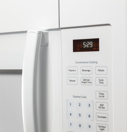JVM3160DFWW GE® 1.6 Cu. Ft. Over-the-Range Microwave Oven