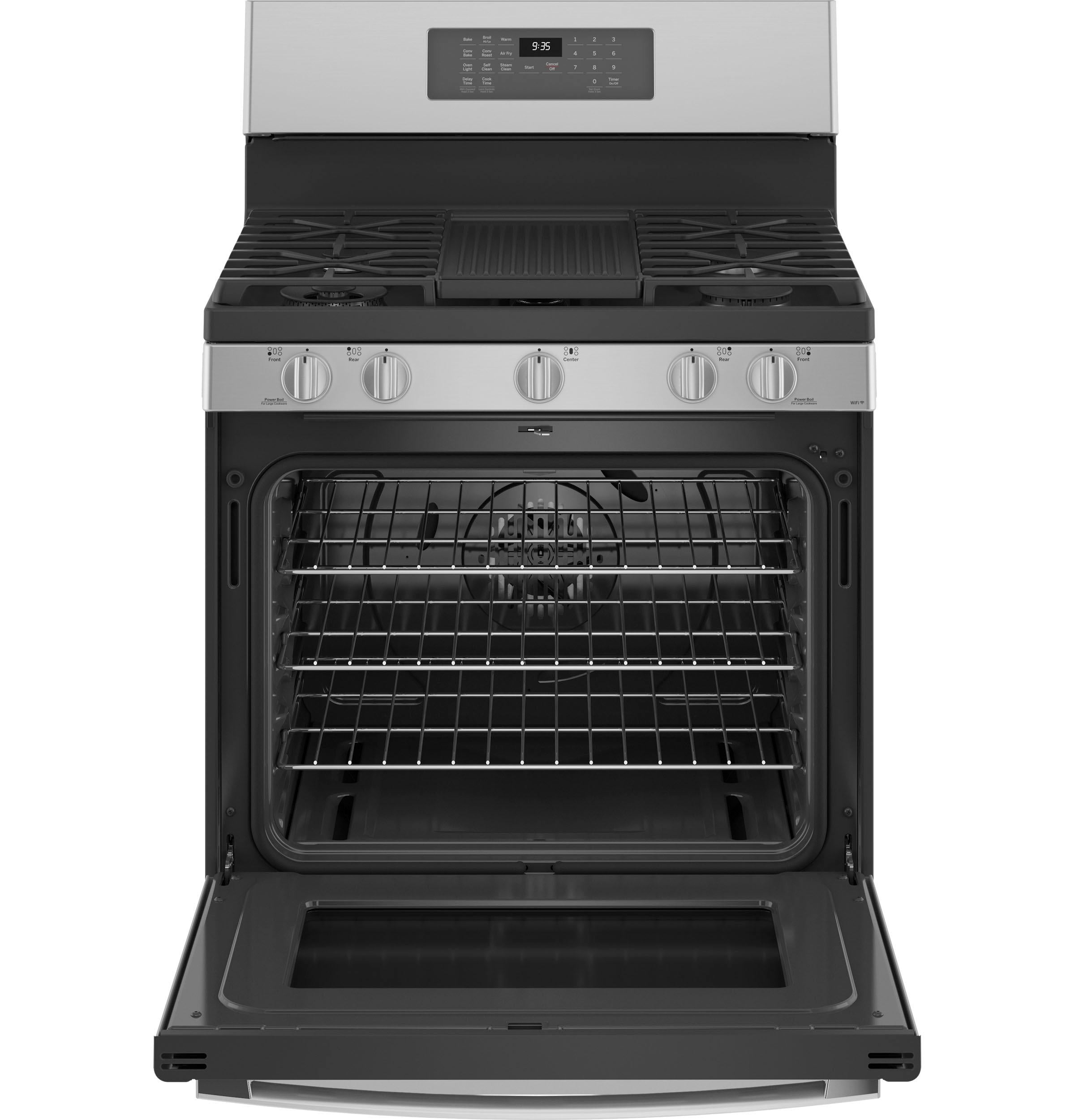 PGB935YPFS GE Profile™ Smart 30" Free-Standing Self Clean Gas Fingerprint Resistant Range with No Preheat Air Fry