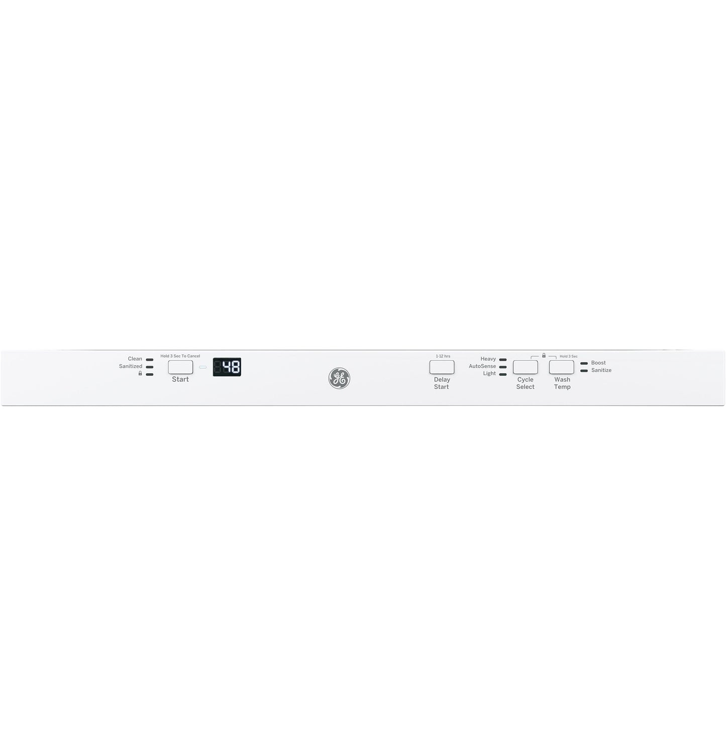 GDT225SGLWW GE® ENERGY STAR® ADA Compliant Stainless Steel Interior Dishwasher with Sanitize Cycle