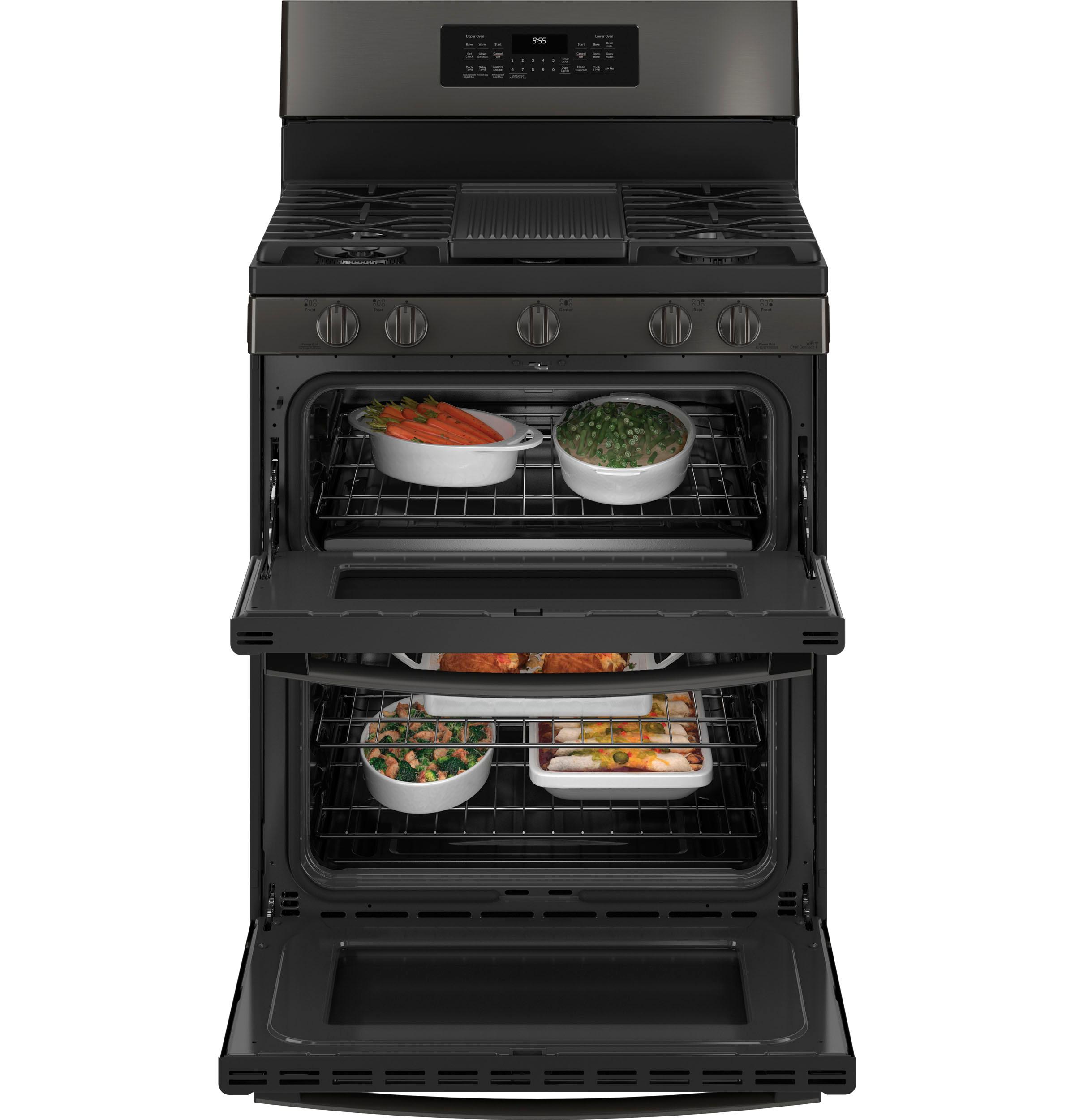 PGB965BPTS GE Profile™ 30" Free-Standing Gas Double Oven Convection Range with No Preheat Air Fry