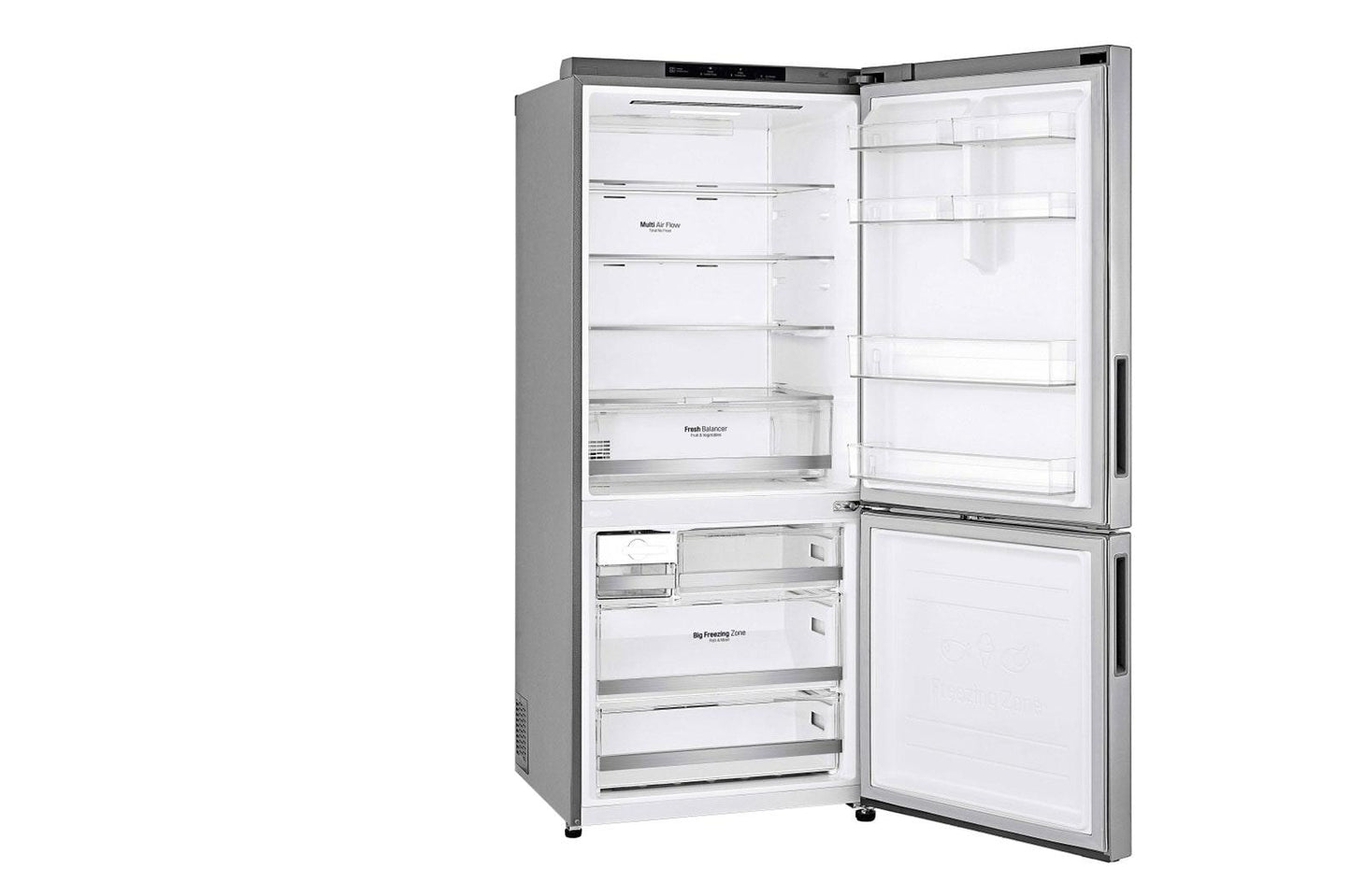 Lg LBNC15231V 15 cu. ft. 28-inch Wide Bottom Freezer Refrigerator - Stainless Steel