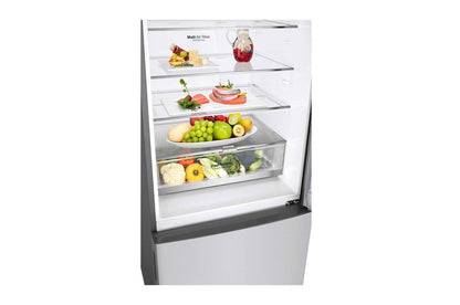 Lg LBNC15231V 15 cu. ft. 28-inch Wide Bottom Freezer Refrigerator - Stainless Steel