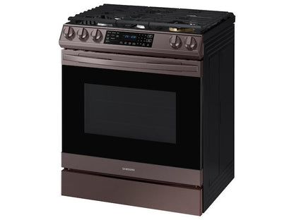 Samsung 6.0 cu ft. Smart Slide-in Gas Range with Air Fry in Tuscan Stainless Steel