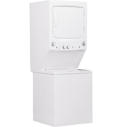 GUV27ESSMWW GE Unitized Spacemaker® 3.8 cu. ft. Capacity Washer with Stainless Steel Basket and 5.9 cu. ft. Capacity Long Vent Electric Dryer