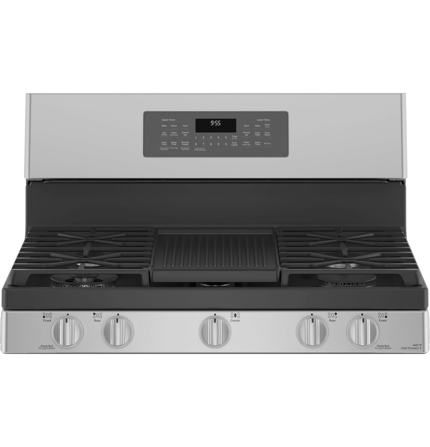 PGB965YPFS GE Profile™ 30" Free-Standing Gas Double Oven Convection Fingerprint Resistant Range with No Preheat Air Fry