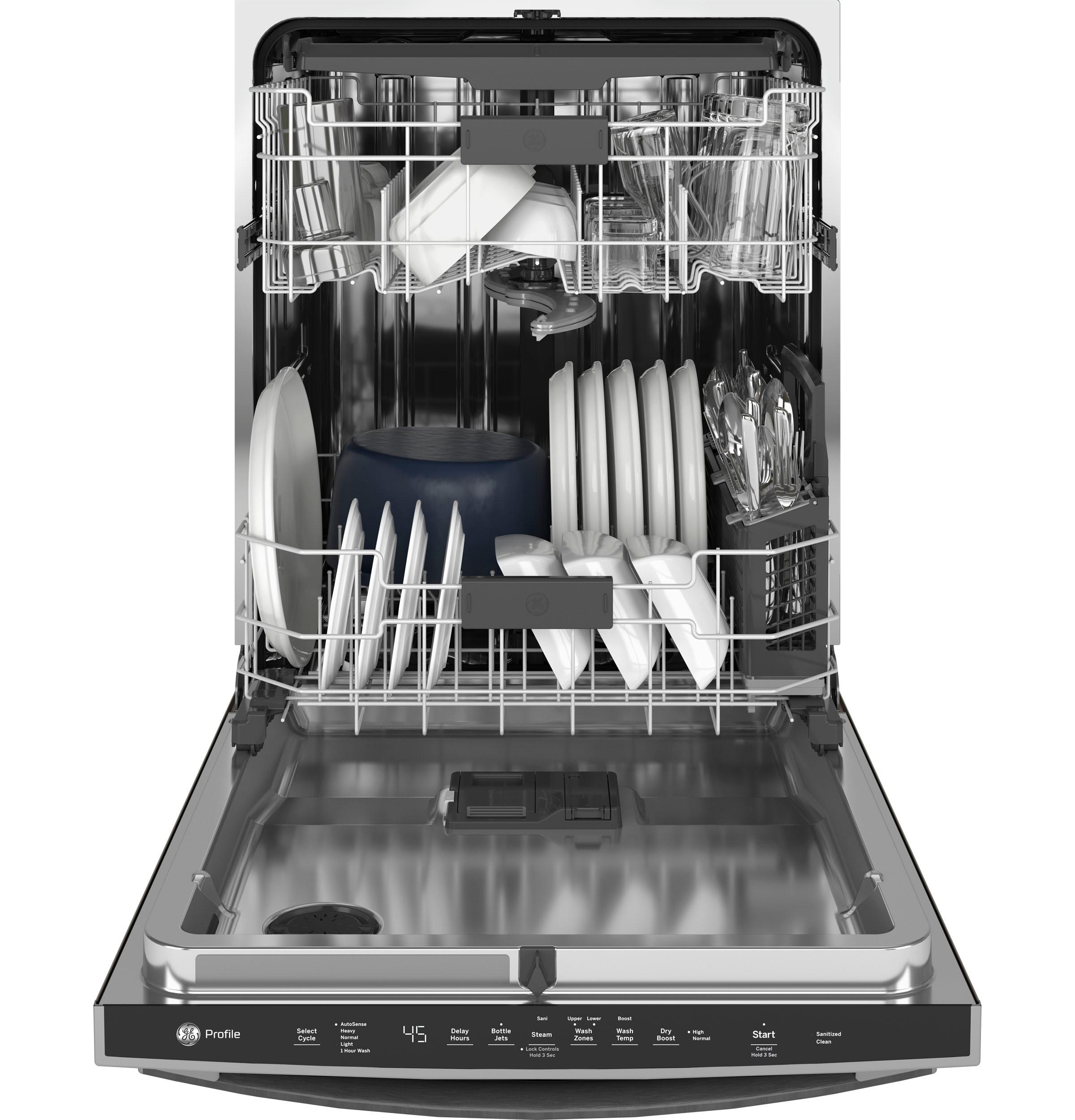 GE Profile(TM) ENERGY STAR(R) Top Control with Stainless Steel Interior Dishwasher with Sanitize Cycle & Dry Boost with Fan Assist