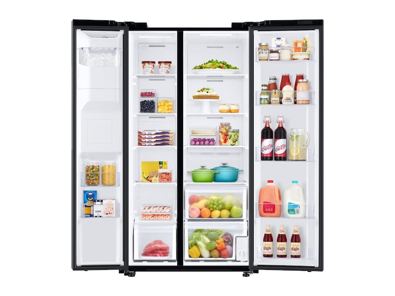 22 cu. ft. Counter Depth Side-by-Side Refrigerator in Black Stainless Steel