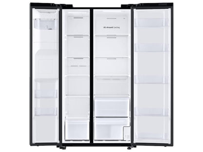 22 cu. ft. Counter Depth Side-by-Side Refrigerator in Black Stainless Steel