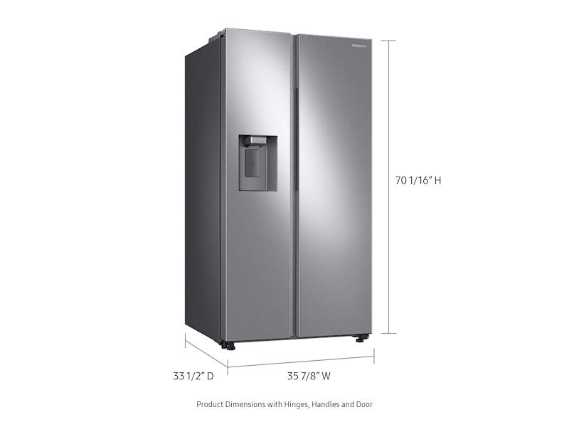 Samsung 27.4 cu. ft. Smart Side-by-Side Refrigerator with Large Capacity in Stainless Steel