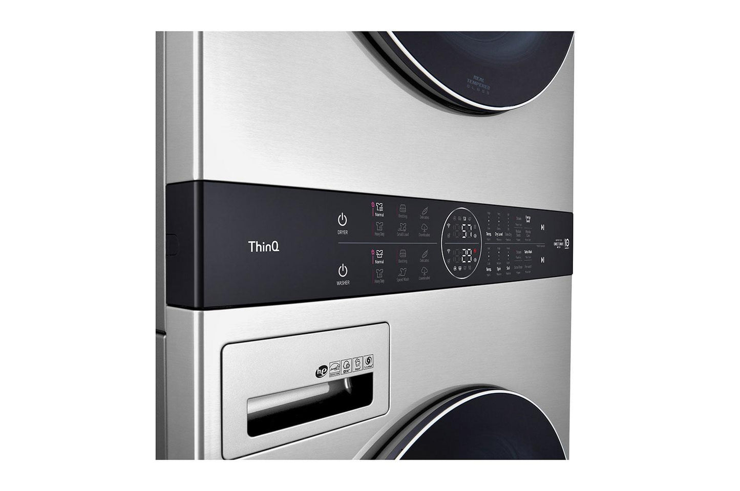 LG STUDIO Single Unit Front Load WashTower™ with Center Control™ 5.0 cu. ft. Washer and 7.4 cu. ft. Electric Dryer
