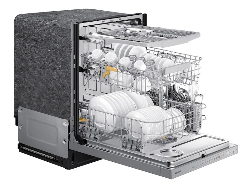 Samsung DW80BB707012AA Bespoke AutoRelease Smart 42dBA Dishwasher with StormWash+™ and Smart Dry in White Glass