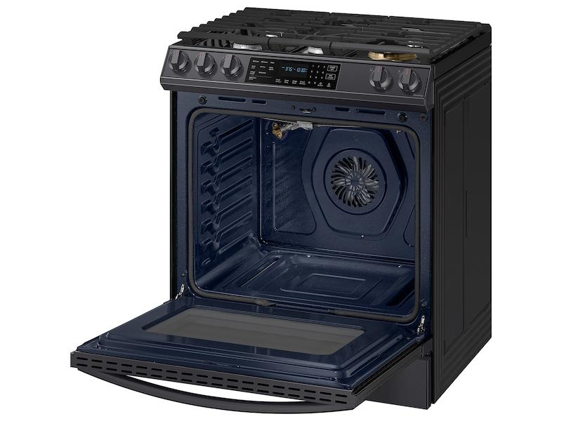 6.0 cu ft. Smart Slide-in Gas Range with Air Fry in Black Stainless Steel