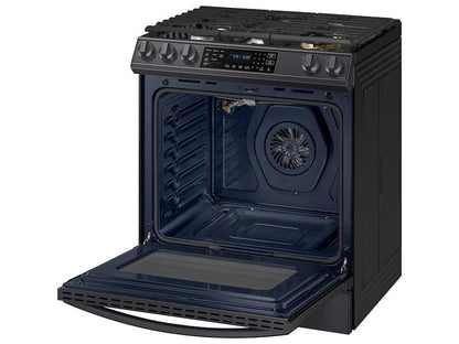 6.0 cu ft. Smart Slide-in Gas Range with Air Fry in Black Stainless Steel