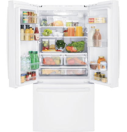 GWE19JGLWW GE® ENERGY STAR® 18.6 Cu. Ft. Counter-Depth French-Door Refrigerator