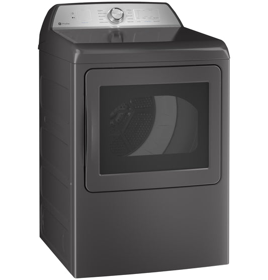 PTD60EBPRDG GE Profile™ ENERGY STAR® 7.4 cu. ft. Capacity aluminized alloy drum Electric Dryer with Sanitize Cycle and Sensor Dry