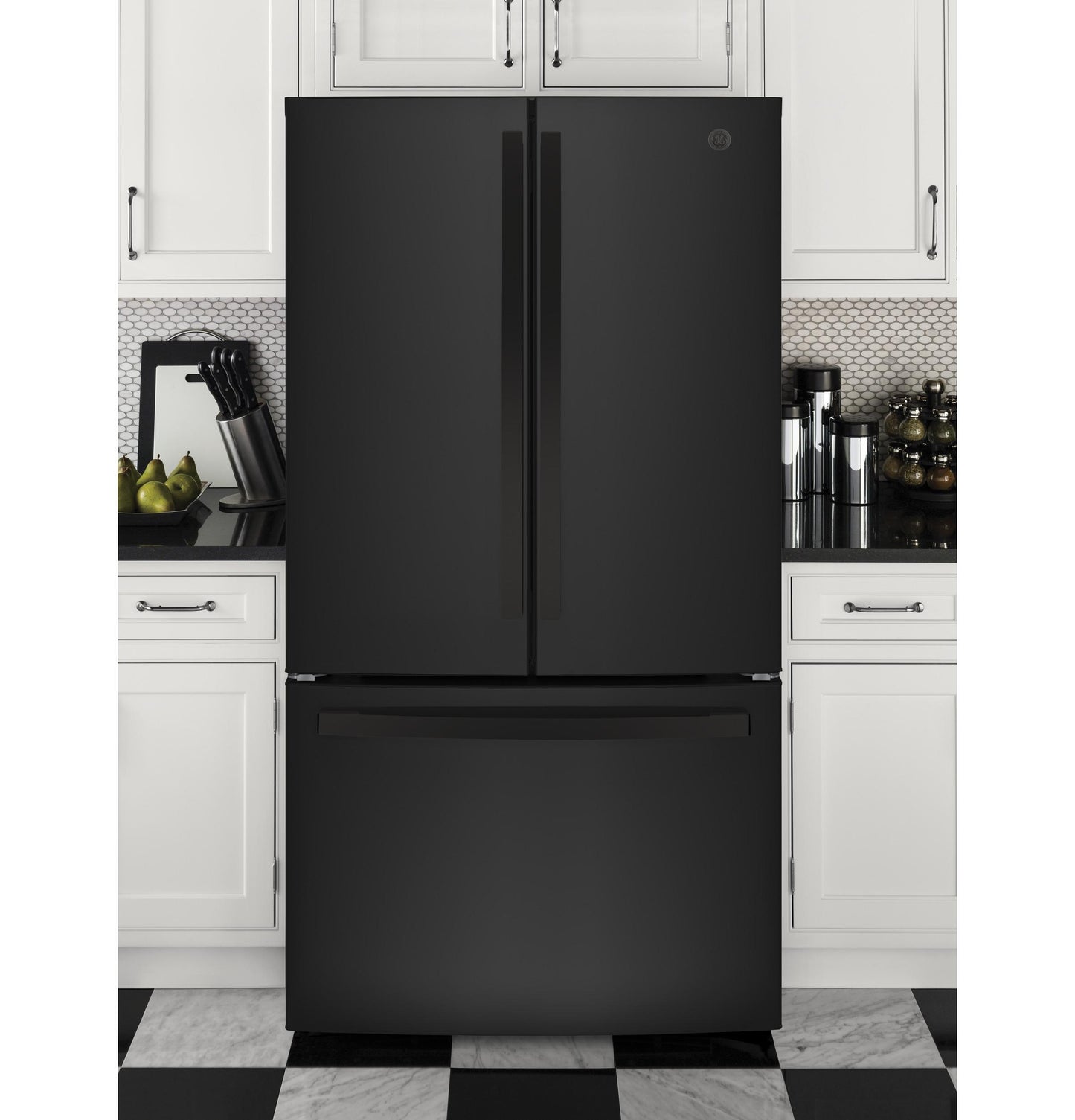 GNE27JGMBB GE® ENERGY STAR® 27.0 Cu. Ft. French-Door Refrigerator