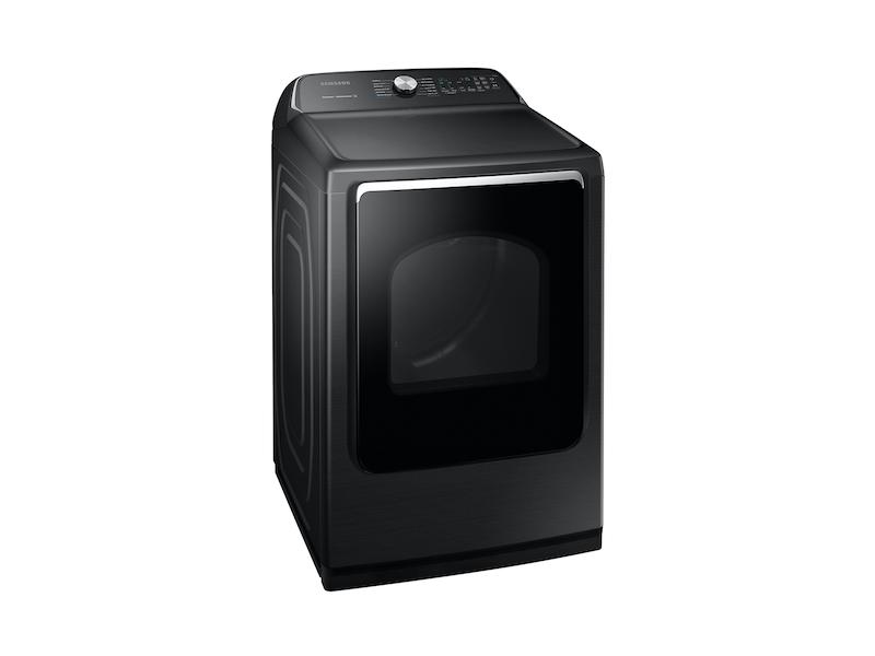 Samsung 7.4 cu. ft. Electric Dryer with Steam Sanitize  in Black Stainless Steel