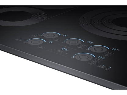 Samsung NZ36K7570RG 36" Smart Electric Cooktop with Sync Elements in Black Stainless Steel