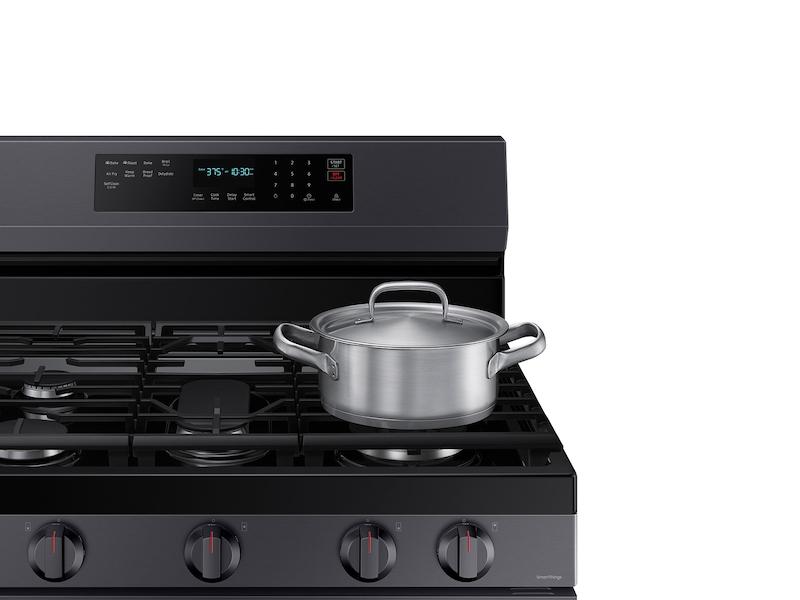 Samsung NX60A6711SG 6.0 cu. ft. Smart Freestanding Gas Range with No-Preheat Air Fry and Convection+ in Black Stainless Steel