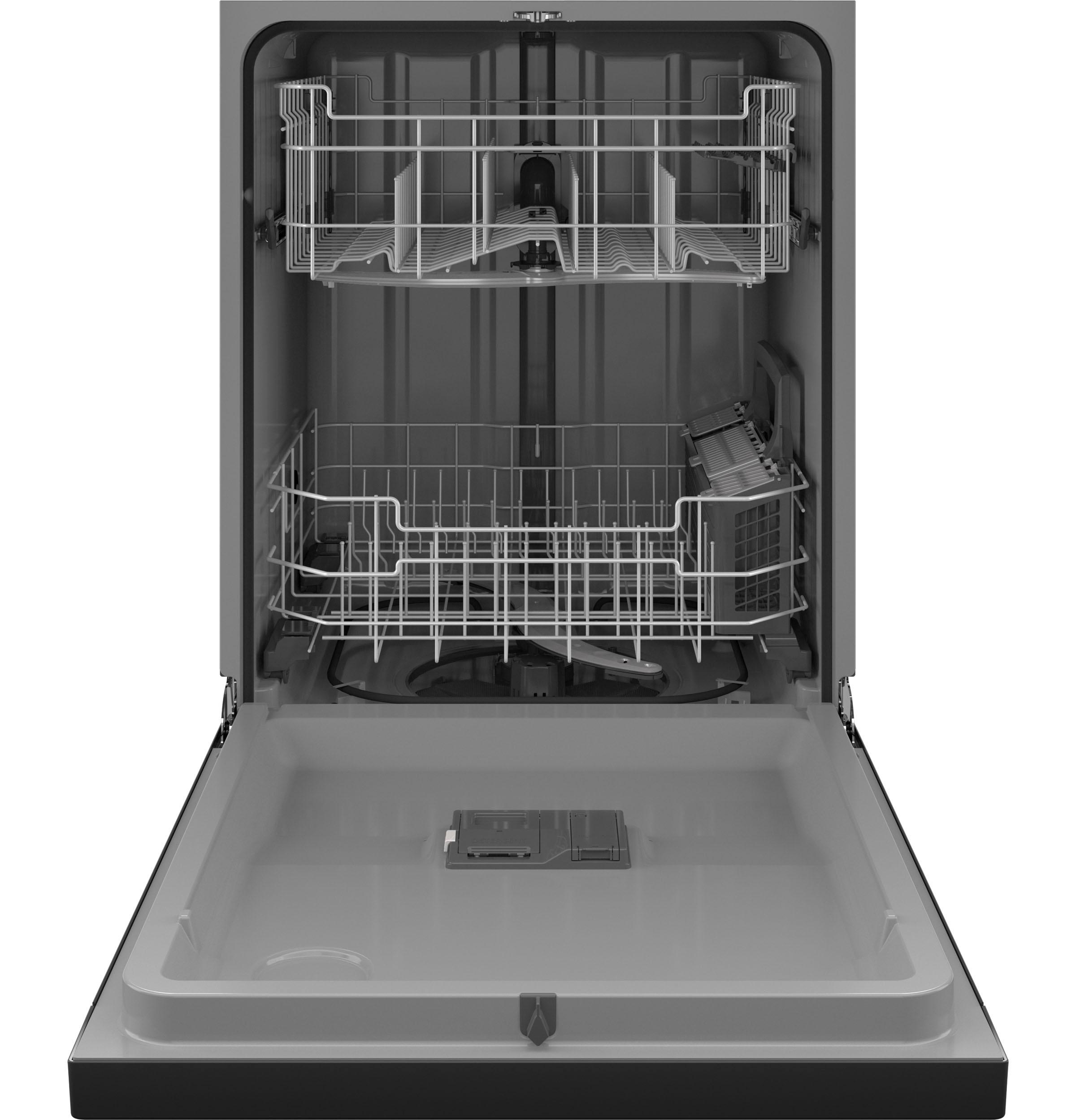 GDF550PGRBB GE® ENERGY STAR® Front Control with Plastic Interior Dishwasher with Sanitize Cycle & Dry Boost