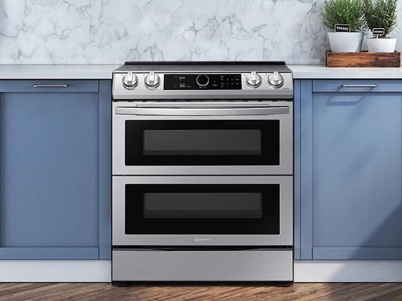 Samsung 6.3 cu ft. Smart Slide-in Electric Range with Smart Dial, Air Fry,