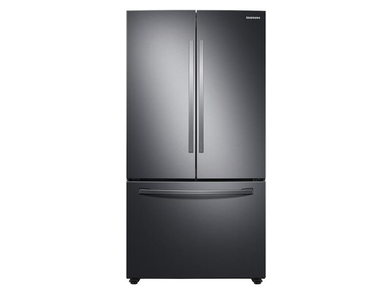 28 cu. ft. Large Capacity 3-Door French Door Refrigerator with AutoFill Water Pitcher in Black Stainless Steel
