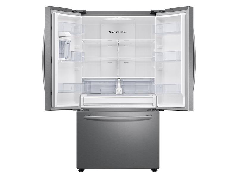 28 cu. ft. Large Capacity 3-Door French Door Refrigerator with AutoFill Water Pitcher in Stainless Steel