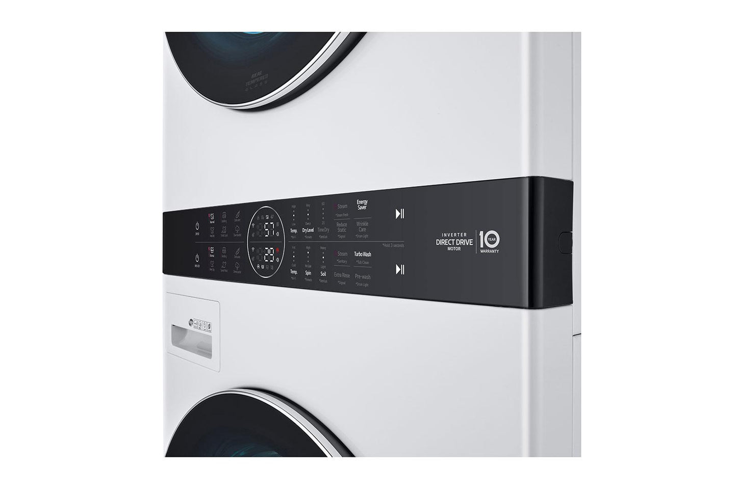 Lg WKGX201HWA Single Unit Front Load LG WashTower™ with Center Control™ 4.5 cu. ft. Washer and 7.4 cu. ft. Gas Dryer