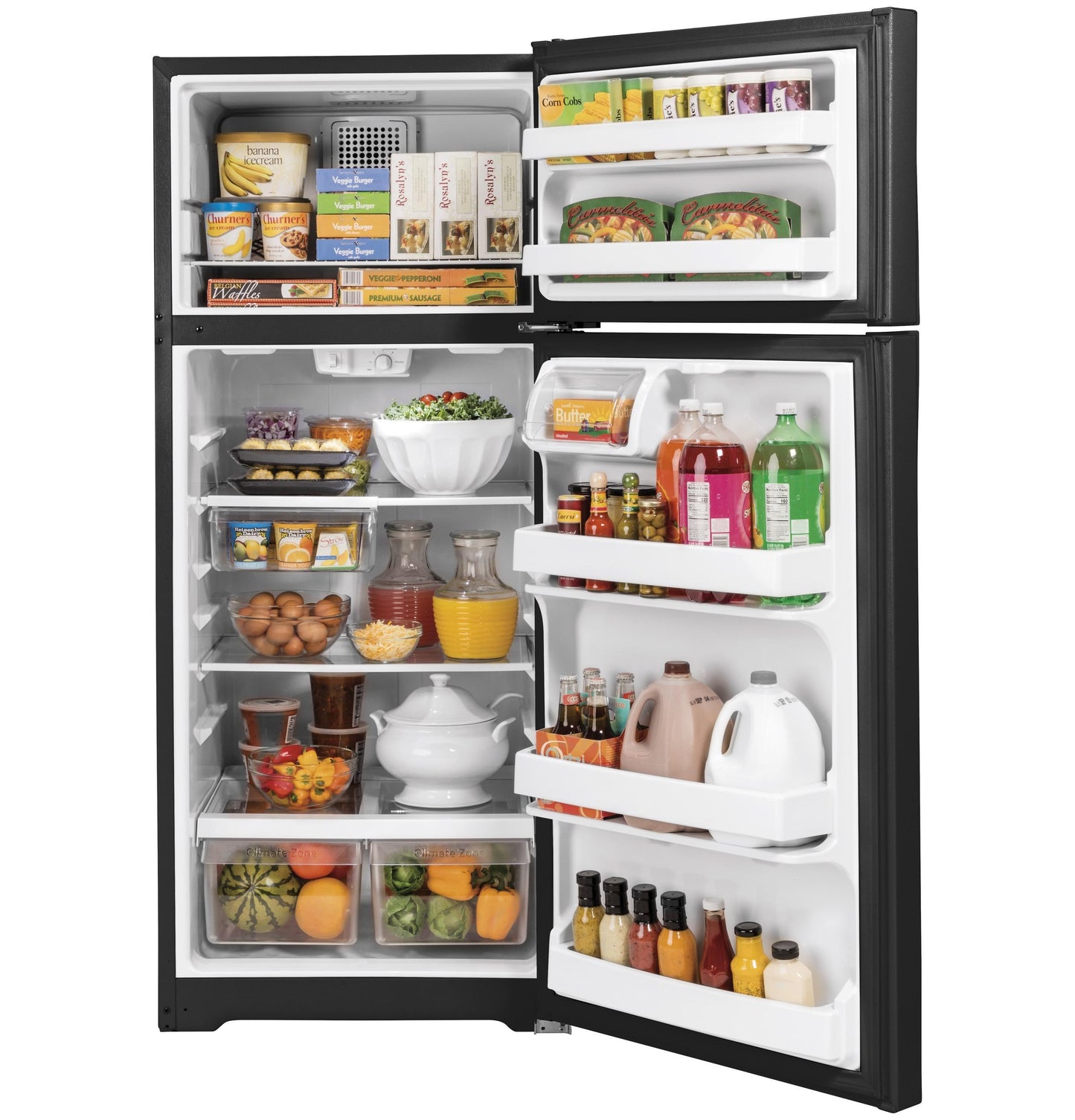 GTE18GTNRBB GE® ENERGY STAR® 17.5 Cu. Ft. Top-Freezer Refrigerator
