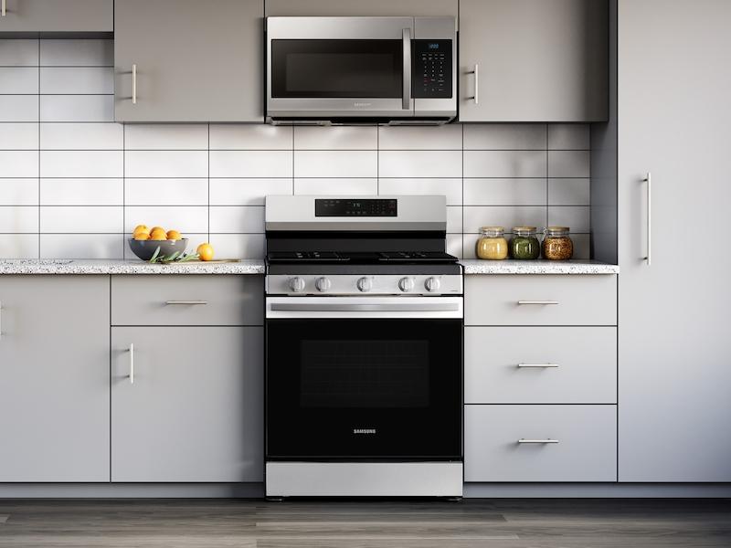 Samsung NX60A6311SS 6.0 cu. ft. Smart Freestanding Gas Range with 18K BTU Dual Power Burner & Self Clean in Stainless Steel